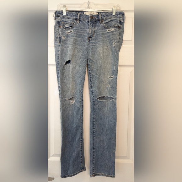 Abercrombie & Fitch Jeans 28x31 zip Fly Distressed ripped The A&F Skinny Faded - Picture 1 of 7